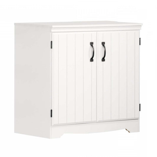 Farnel Armoire de rangement à 2 portes - Blanc pur | Farnel Armoire de rangement avec 2 portes - Blanc solide | D83GCB3T