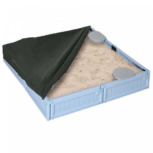 Diy Kids Sandbox Avec Couverture Oxford Imperméable, Station De Jeu Avec Doublure En Tissu Au Fond, Pour 3-|Bac A Sable Exterieur Pour Enfants, Avec Auvent Oxford Imperméable, Doublure De Fond En Tissu, Jeu P