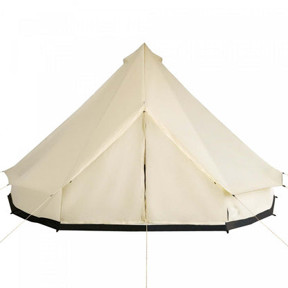 Outsunny 16,4' grande Famille Tipi Tente Toile Cloche Tente Abri Camp Pour Camping Chasse Beige