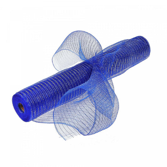 Ruban en maille bleu avec rayures argentées 21 po x 10 po ensemble de 2