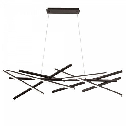 Dainolite Carly Chandelier 62w LED Noir Mat Lampe|Lustre Carly de Dainolite avec fini noir mat et ampoule à DEL de 62 W