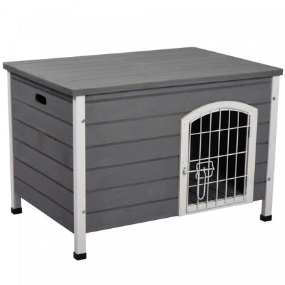 Pawhut Niche Pliante Pour Chien 31, Maison Portable Pour Animal De Compagnie, Cage En Fil De Bois Pour Miniature Et Petit