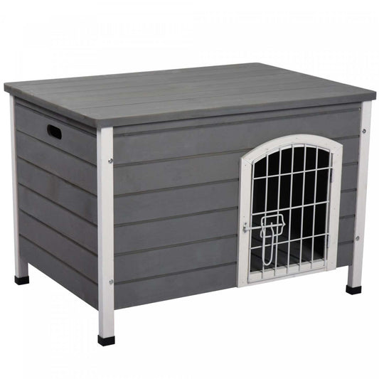 Pawhut Niche Pliante Pour Chien 31, Maison Portable Pour Animal De Compagnie, Cage En Fil De Bois Pour Miniature Et Petit