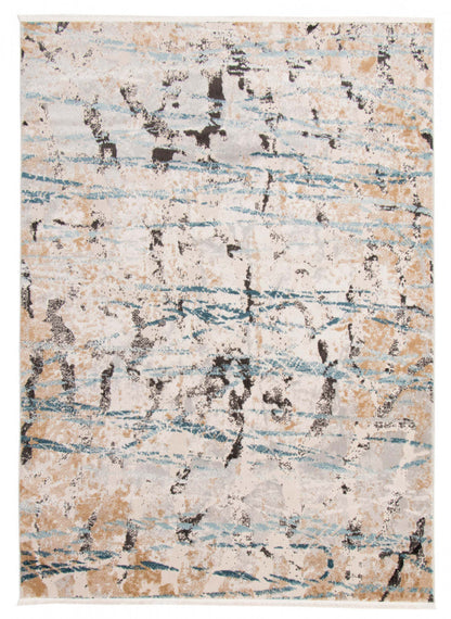 Tahi Blue, Grey, Taupe Rug 3'11 X 5'11 Area Rug|Tapis Tahi gris, bleu taupe 3 pi 11 po x 5 pi 11 po|D86FXX3G