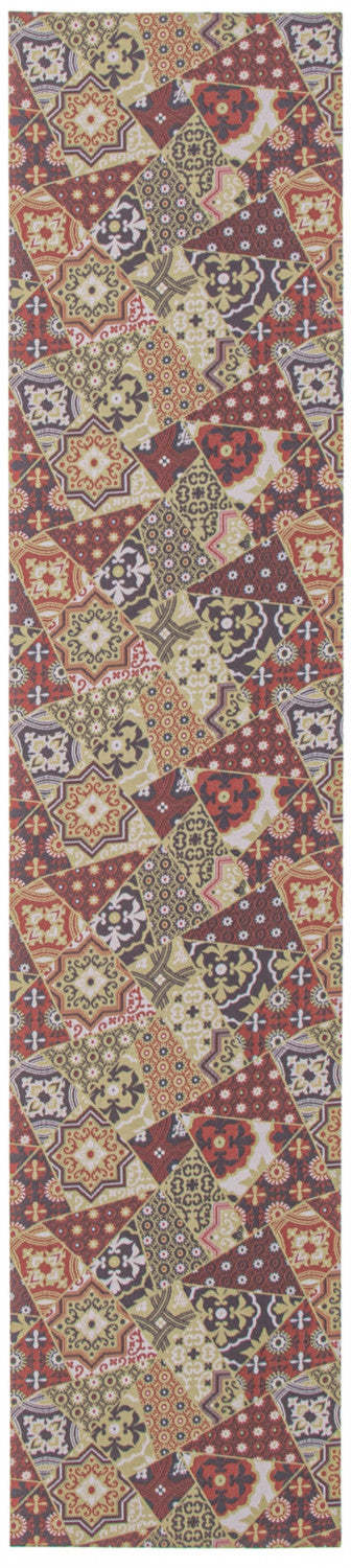 Bellezza Rouge / Vert 2'2 x 18'0 Tapis d'aire|Carpette Bellezza rougevert 2 pi 2 po x 18 pi 0 po|D21FTH3O