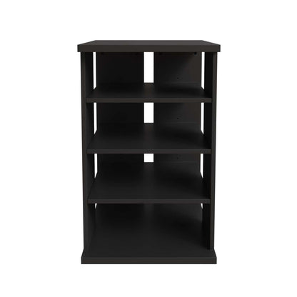 Nordika Jasper 4-Shelf Audio Tower Bookcase - Noir|Bibliothèque tour audio Jasper Nordika à 4 tablettes - noire