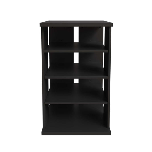 Nordika Jasper 4-Shelf Audio Tower Bookcase - Noir|Bibliothèque tour audio Jasper Nordika à 4 tablettes - noire