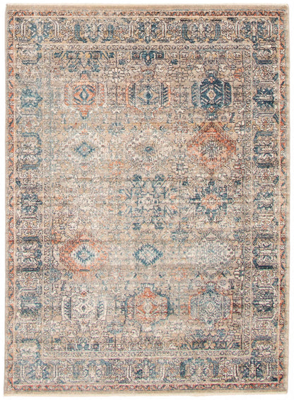 Tapis bleu-gris Bolivar Yalameh - 5'0 x 8'0|Carpette Bolivar Yalameh bleu-gris - 5 pi 0 pox 8 pi 0 po| D29Z4AWX