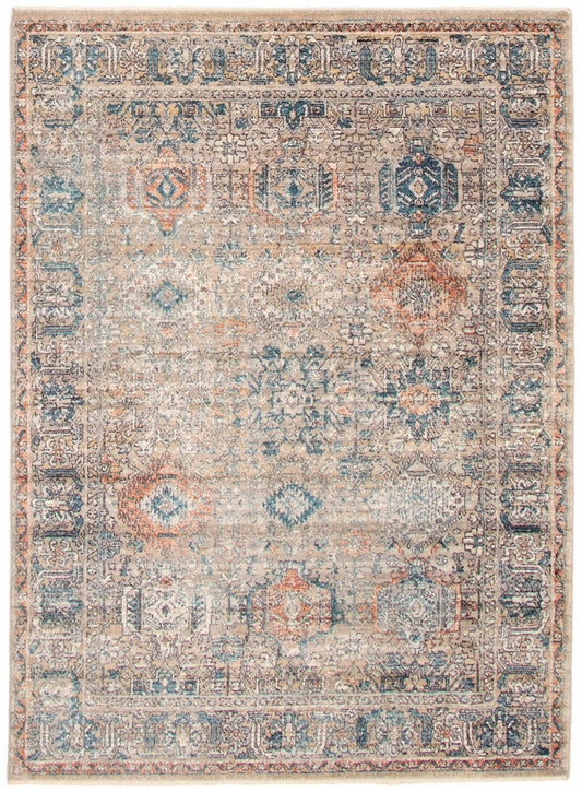 Tapis bleu-gris Bolivar Yalameh - 5'0 x 8'0|Carpette Bolivar Yalameh bleu-gris - 5 pi 0 pox 8 pi 0 po| D29Z4AWX