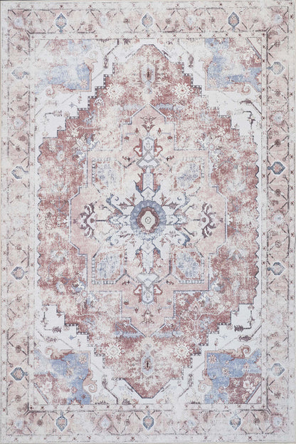 Tapis rustique lavable et antidérapant à poils courts Aqua 8'x10' | Tapis Rustique Lavable Et Antidérapant À Poils Ras 8'x10'