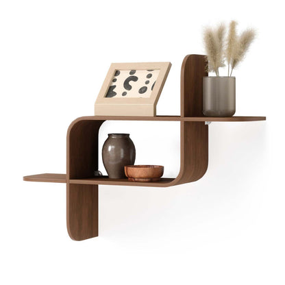 Umbra Modern Wood Montage Wall Shelf - Light Walnut|Tablette murale moderne Montage de Umbra en bois - noyer clair