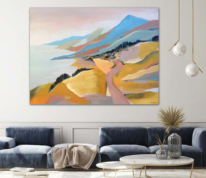 Œuvre d'art murale géante « Monterey To The Sea » 72 x 54