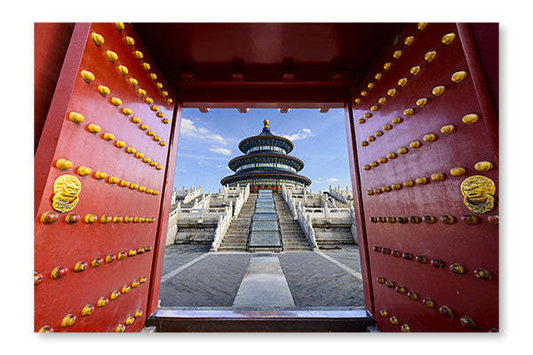 Cadre mural et panneau en tissu Temple Of Heaven 16x24 | Temple Of Heaven 16 po x 24 po : Cadre d'art mural et panneau de tissu | D44GEURE