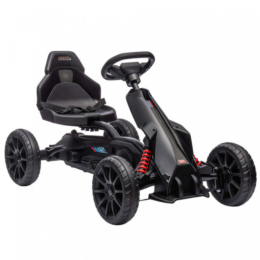 Aosom Go Kart Pour Enfants, Voiture A Pédales Avec Siège réglable, Avant, Arrière, Frein À Main, Abs