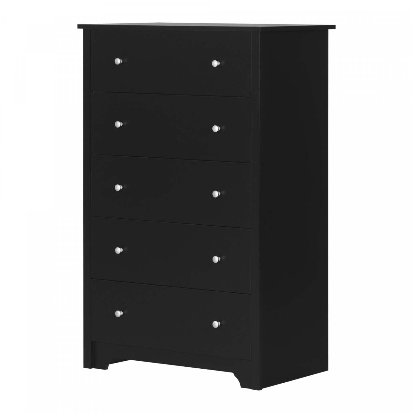 Commode Vito à 5 tiroirs - Noir Pur | Commode Vito 5 Tiroirs - Noir Solide