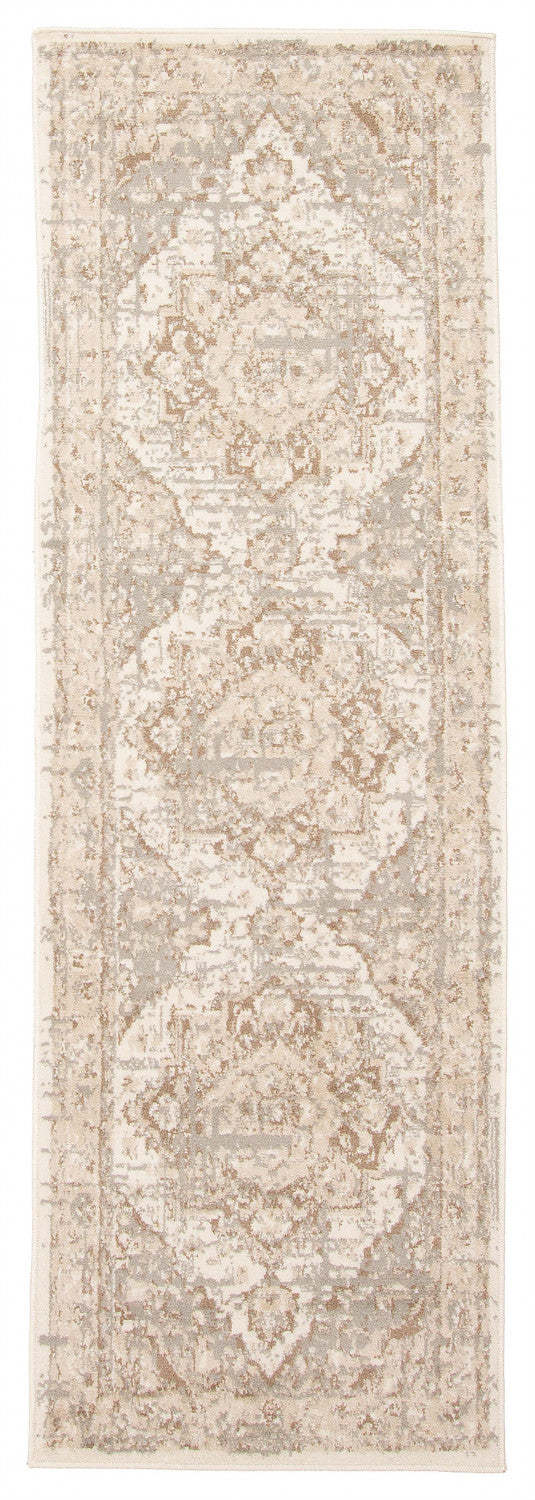 Tapis beige Priya - 2'8 x 8'2|Tapis Priya beige - 2 pi 8 po x 8 pi 2 po