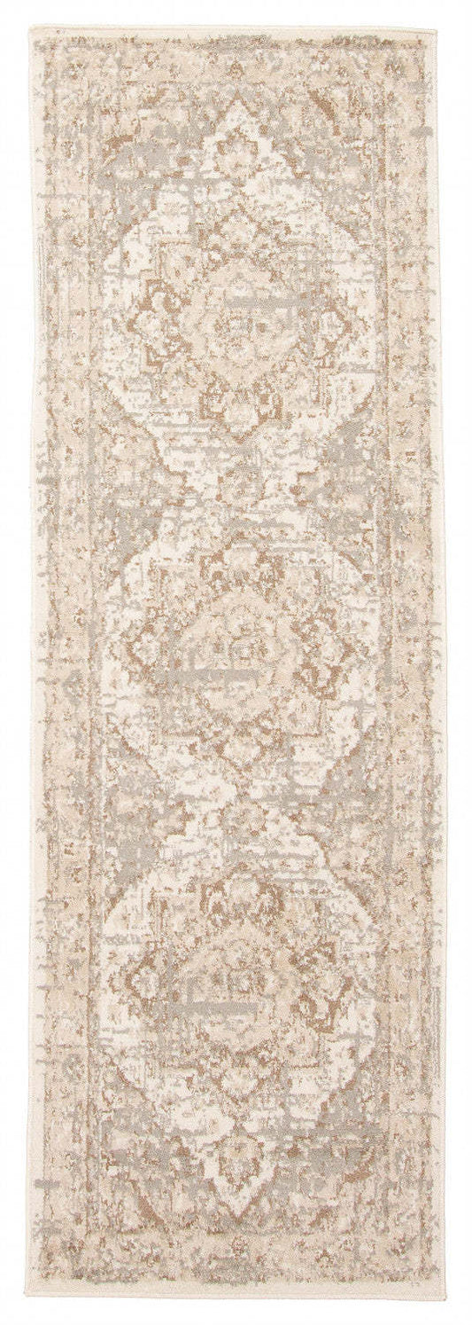 Tapis beige Priya - 2'8 x 8'2|Tapis Priya beige - 2 pi 8 po x 8 pi 2 po