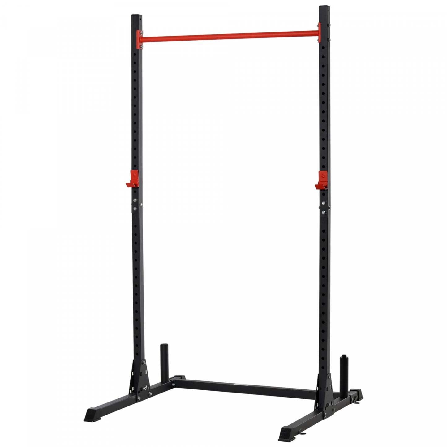 Soozier Barre réglable Power Rack Support Squat Stand Musculation Fitness Pull Up Poids Cage Gym A Domicil