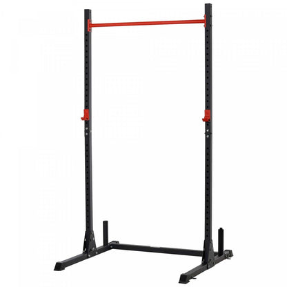 Soozier Barre réglable Power Rack Support Squat Stand Musculation Fitness Pull Up Poids Cage Gym A Domicil