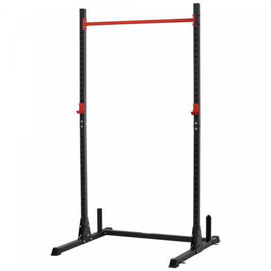 Soozier Barre réglable Power Rack Support Squat Stand Musculation Fitness Pull Up Poids Cage Gym A Domicil
