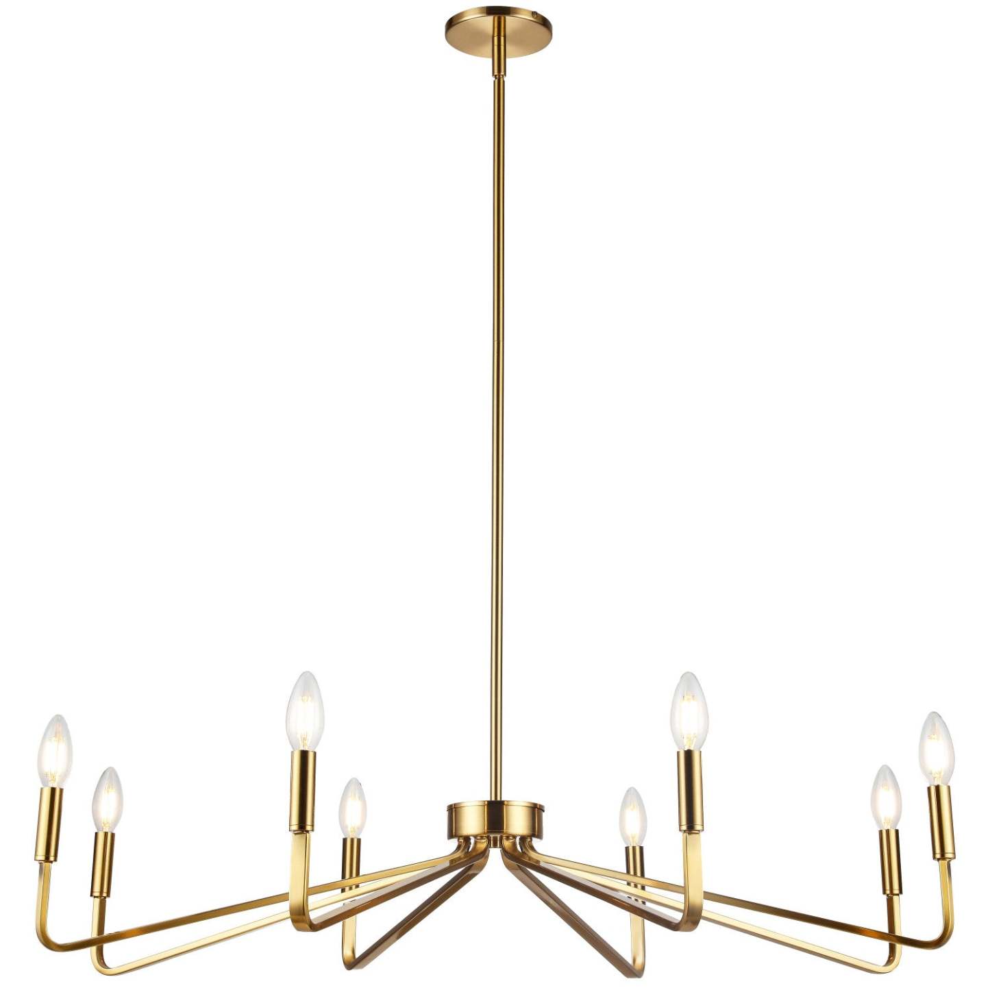 Dainolite Clayton 8 Light Chandelier Aged Brass Lamp|Lustre Clayton de Dainolite avec fini laiton vieilli et 8 ampoules