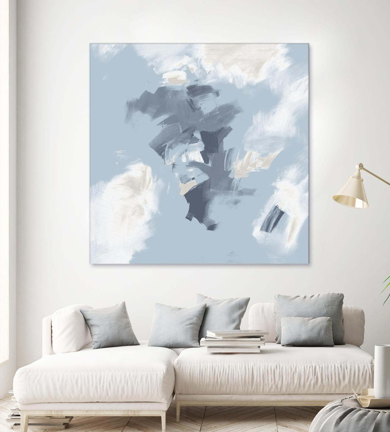 Œuvre d'art murale géante « Peaches And Cream II » 54 x 54