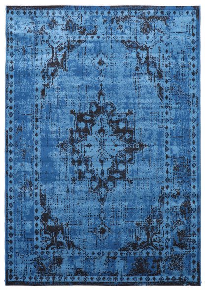 Tapis Chenta Bleu 6'7 x 9'6|Carpette Chenta bleue 6 pi 7 po x 9 pi 6 po|D86FO0EW