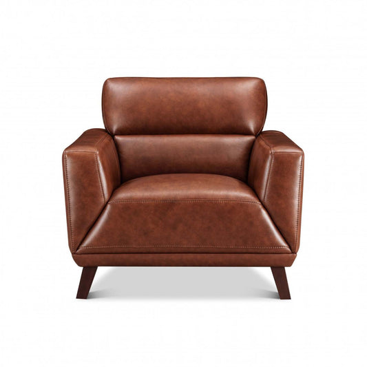 Hydeline Jake Fauteuil en cuir – Brun