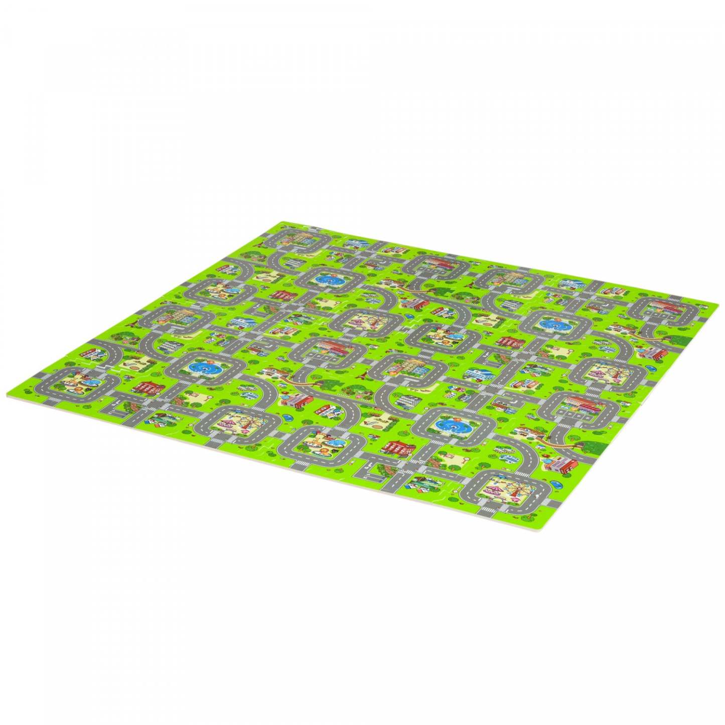 Qaba Tapis De Jeu En Mousse Pour Enfants 36 Pièces Avec 24 Tapis Latéraux Anti-dérapants Apprentissag