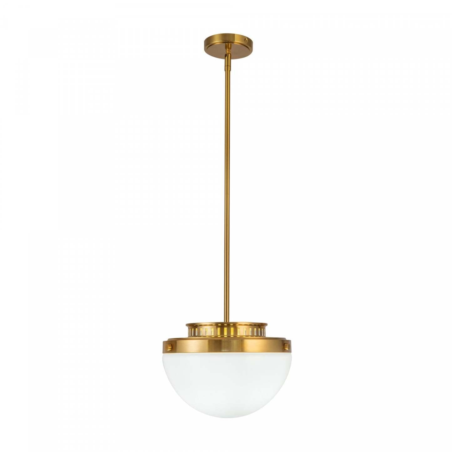 Suspension 1 lumière Dahlia 12, lampe en laiton brossé | Suspension A 1 lampe Dahlia De 12 po, Laiton Brosse