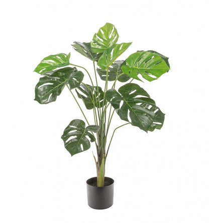 Artificiel 29 Monstera intérieur et extérieur en pot noir | Monstera artificiel de 29 po pour l'intérieur et l'extérieur en pot noir | D10H8MVE