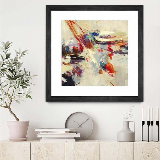 Positive Energy I Matted and Framed Black 36x36 Wall Art|Œuvre d’art murale encadrée noire et mate « Positive Energy I » 36 x 36