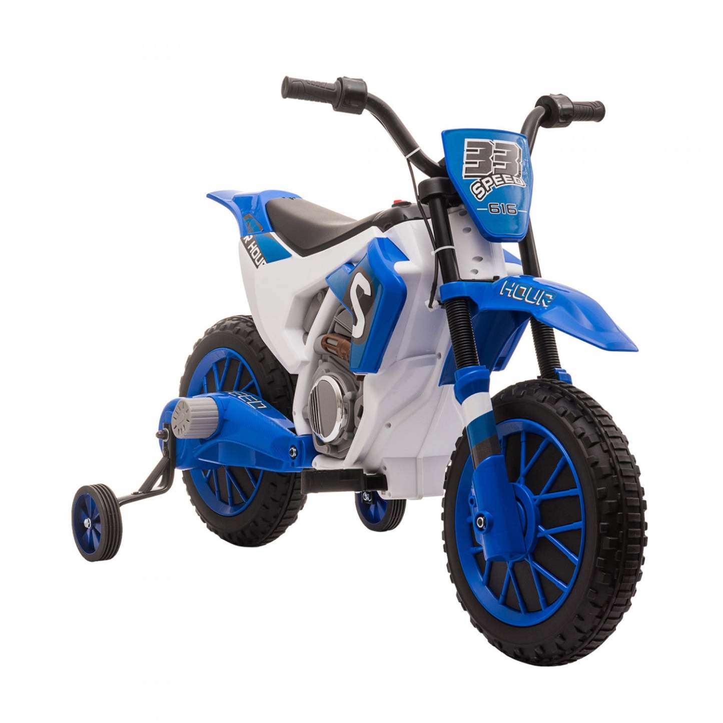 Aosom Moto Enfant Moto Tout Terrain Électrique À Batterie Avec Chargeur 12v, Formation|Aosom Moto Électrique Avec Roues Stabilisatrices Amovibles Scooter Électrique Pour Enfants 3-5 Ans B