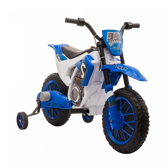 Aosom Moto Enfant Moto Tout Terrain Électrique À Batterie Avec Chargeur 12v, Formation|Aosom Moto Électrique Avec Roues Stabilisatrices Amovibles Scooter Électrique Pour Enfants 3-5 Ans B