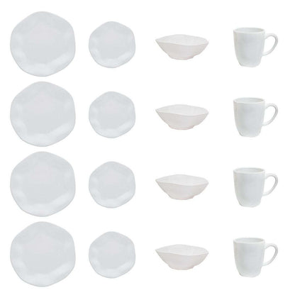 Service de table Ryo 16 pièces - Blanc | Service de vaisselle Ryo 16 pièces - blanc | D87EW3AE