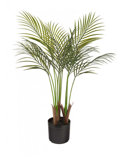 Palmier Areca artificiel 35 intérieur et extérieur en pot noir | Palmier areca artificiel de 35 po pour l'intérieur et l'extérieur en pot noir | D10HSOQB