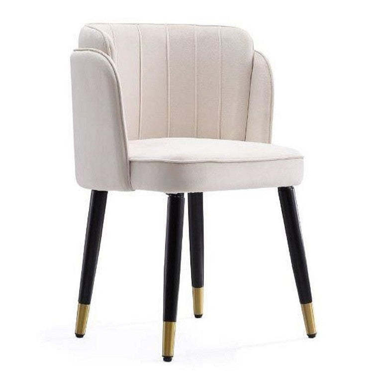 Manhattan Comfort Zephyr Velvet Dining Chair - Crème|Chaise de salle à manger Zephyr de Manhattan Comfort en velours - crème