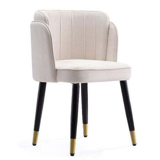 Manhattan Comfort Zephyr Velvet Dining Chair - Crème|Chaise de salle à manger Zephyr de Manhattan Comfort en velours - crème