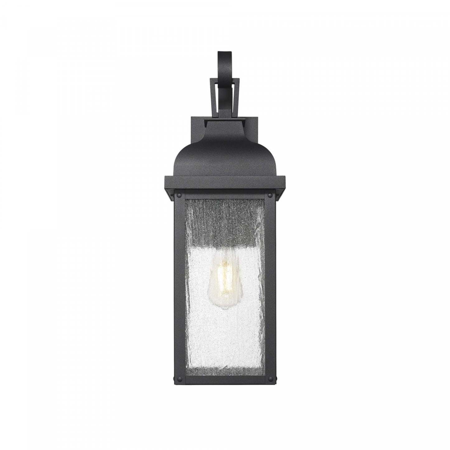Madrid 1 Light Outdoor Wall Sconce 17.5, Black Lamp | Applique Murale D’extérieur À 1 lampe Madrid De 17,5 po, Noire
