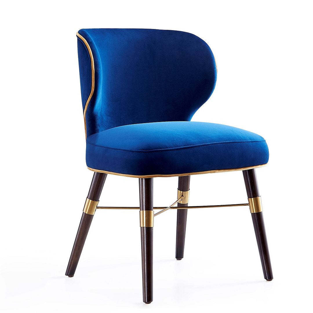 Manhattan Comfort Strine Royal Dining Chair - Blue Velvet|Chaise de salle à manger Strine de Manhattan Comfort bleu roi - velours bleu