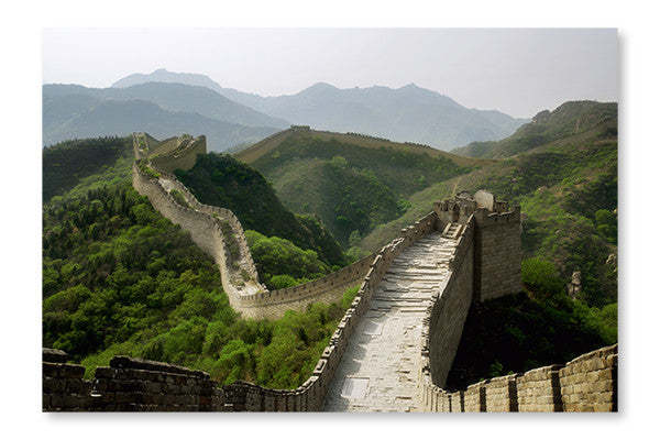 La Grande Muraille de Chine 24x36 Cadre d'art mural et panneau de tissu | La Grande Muraille de Chine 24 po x 36 po : Cadre d'art mural et panneau de tissu | D44GNWBA
