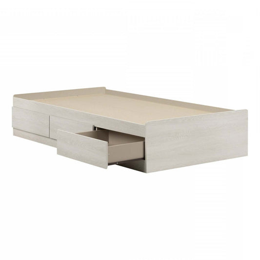 Fynn Twin Mates Bed With 3 Drawers - Winter Oak | Fynn Lit matelot 3 tiroirs Simple - Chêne hivernal | D83GU99M