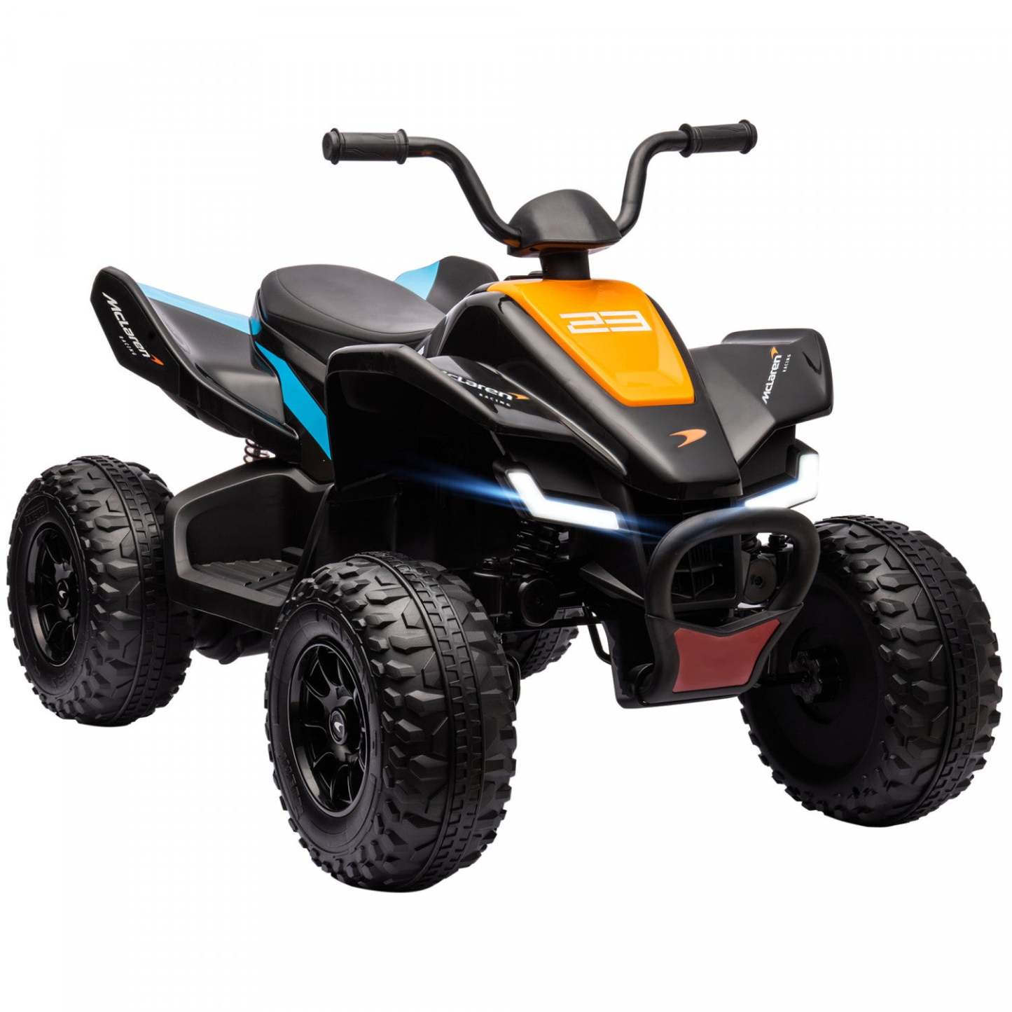 Aosom Mclaren Mcl 35 Liveries Licensed 12v Kids Atv Quad, 4 Wheeler Battery Powered Ride-On Electric|Aosom Quad Pour Enfant Mclaren Mcl 35 Sous Licence 12 V, Véhicule Électrique À 4 Roues Avec Démarrage