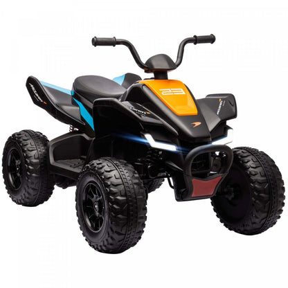 Aosom Mclaren Mcl 35 Liveries Licensed 12v Kids Atv Quad, 4 Wheeler Battery Powered Ride-On Electric|Aosom Quad Pour Enfant Mclaren Mcl 35 Sous Licence 12 V, Véhicule Électrique À 4 Roues Avec Démarrage