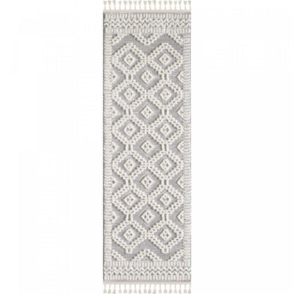 Quinto Moroccan Quatro Shag Area Rug - 2'7 x 8'|Tapis à poil long Quinto Moroccan Quatro - 2 pi 7 po x 8 pi