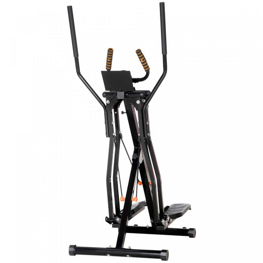 Soozier Gazelle Glider Air Walker Exercise Machine Elliptical Trainer Avec Quatre Niveaux De Résistance, L|Soozier Machine de Fitness Elliptique Avec Quatre Niveaux De Résistance, Écran LCD, Capteur De Fréquence