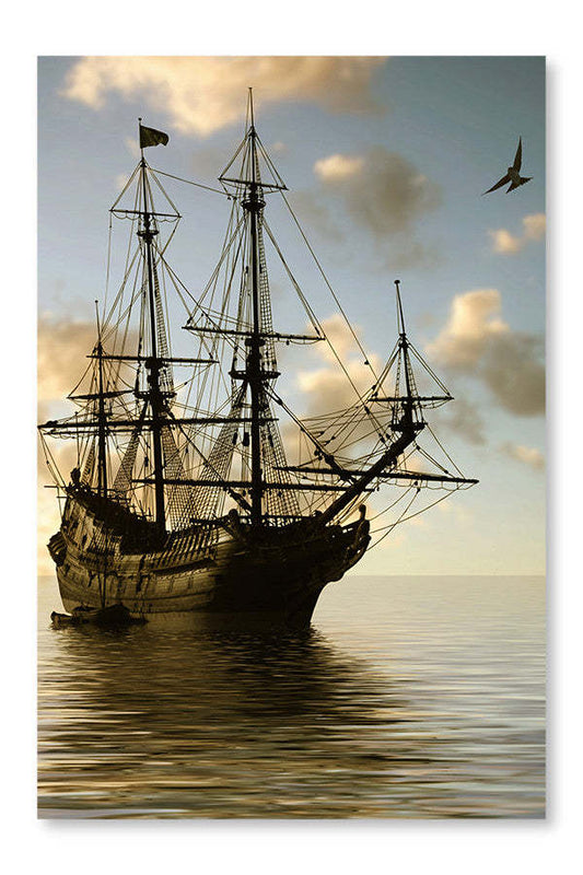 Cadre mural et panneau en tissu « Voilier » 24 x 36 po | D44GURLE