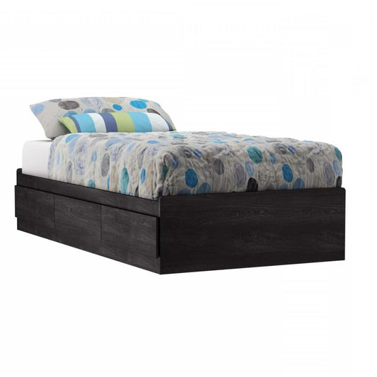 Fynn Twin Mates Bed With 3 Drawers - Grey Oak | Fynn Lit matelot 3 tiroirs Simple - Chêne gris | D83G7YEA