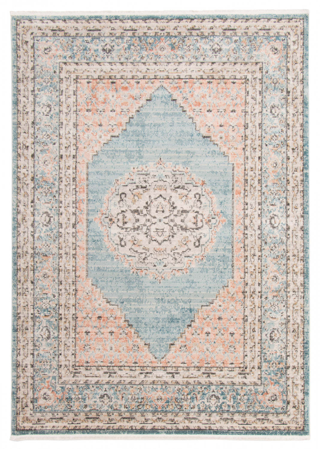 Tapis Zarita Bleu 6'7 X 9'6 Tapis|Carpette Zarita bleue 6 pi 7 po x 9 pi 6 po|D86FSMZU