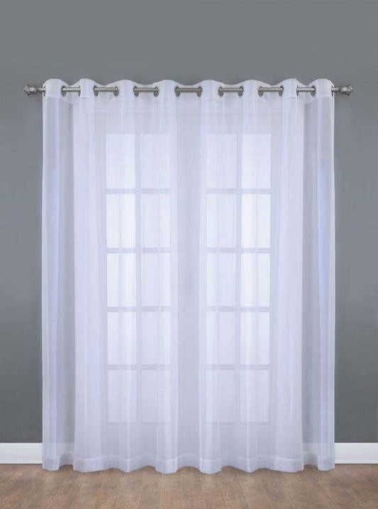 Habitat Voile White Extra Grommet Curtain Panel - 112 x 96|Panneau de rideau à œillets additionnels Voile blanc d'Habitat - 112 x 96